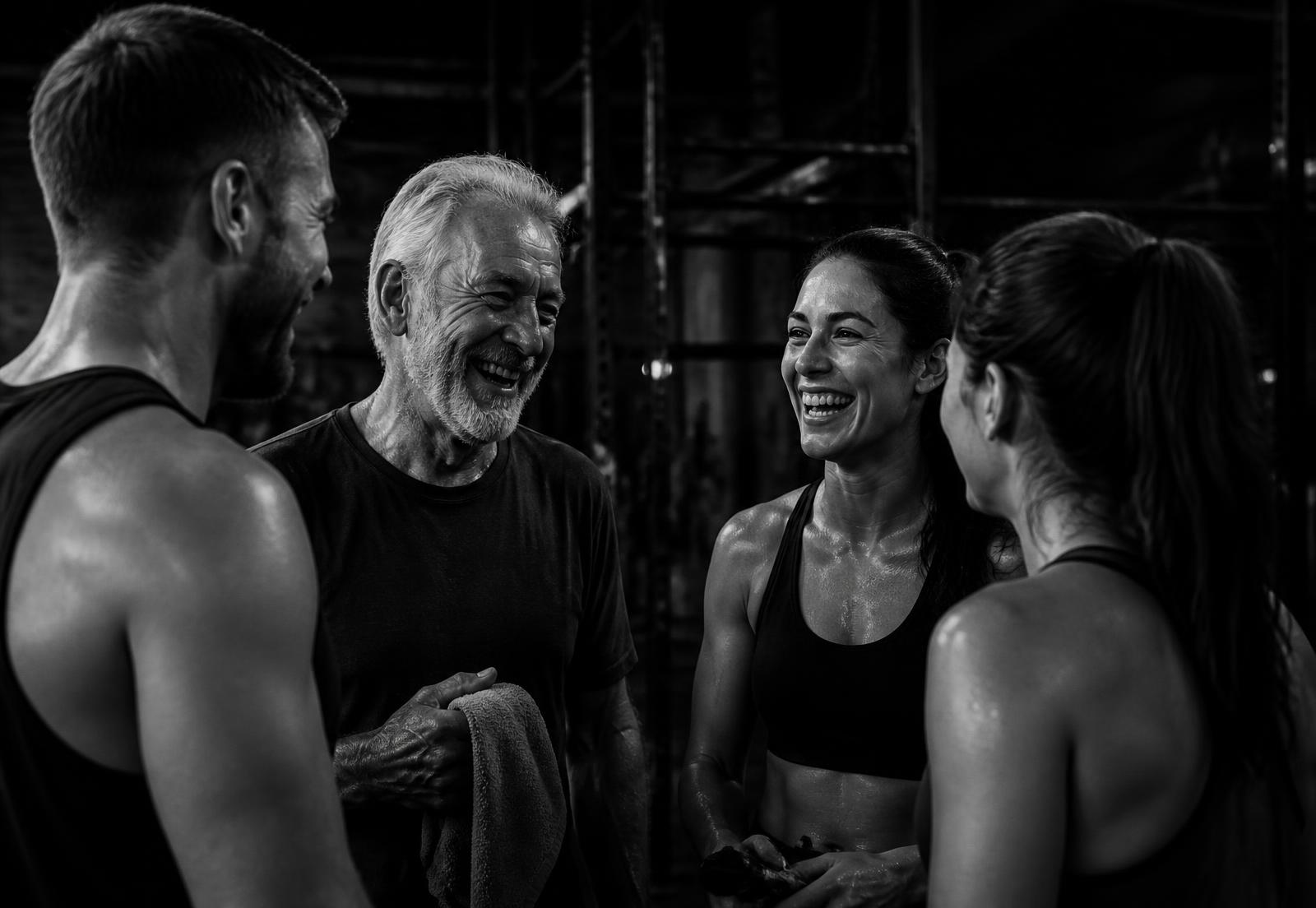 Members connecting inside the Fitness Artist space